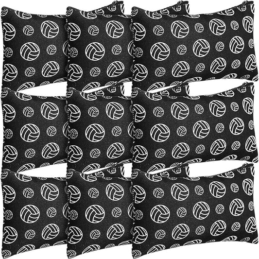Eccliy 20 Pcs Volleyball Makeup Bags Bulk Sport Team Gifts Volleyball Cosmetic Bag Accessories for Women Toiletry Zipper Pouch Travel Canvas Gifts Stuff for Party Team Players Lover