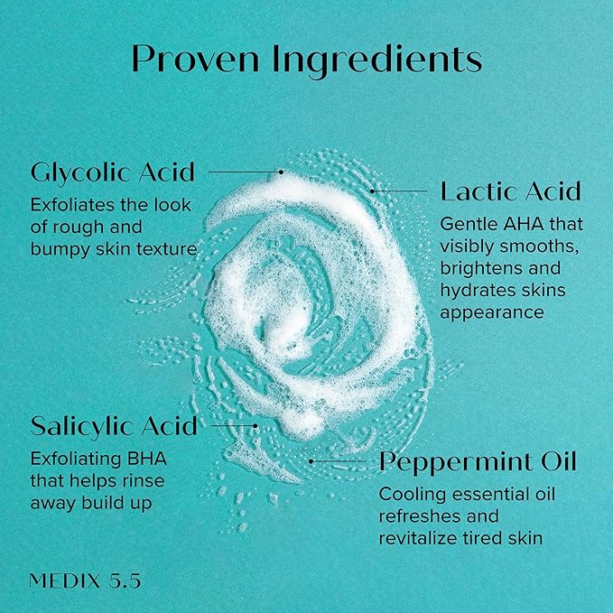 MEDIX 5.5 Best Sellers Travel Kit Skin Care Set - Retinol Body Lotion + Glycolic Acid Exfoliating Body Wash + 20% Vitamin F Body Oil 3PC Skincare Set | Crepey Skin Care Treatment, 3 Piece Travel Kit