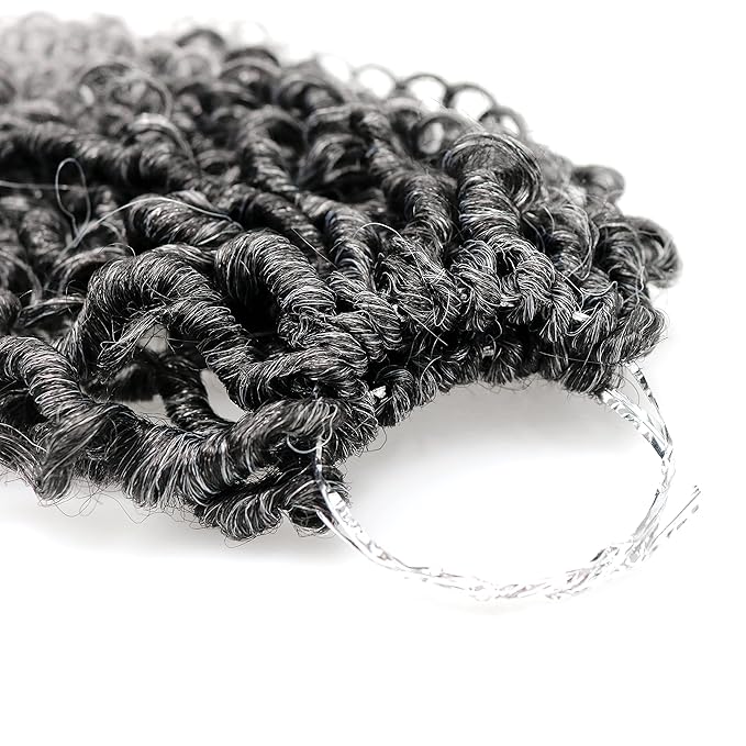 Aipin Goddess Locs Crochet Hair 18 Inch Boho River Locs Hippie Locs Wavy Crochet With Curly Hair In Middle And Ends Braids Hair Extensions (7Packs,18 inch, TGray)