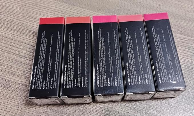 5pcs Glitter Lipstick High Impact Lipcolor,Lipstick Moisturizing Creamy Formula,Metallic Lipstick For Women For Vegan & Cruelty-Free,Full-Coverage Lip Color (#C, 20g)