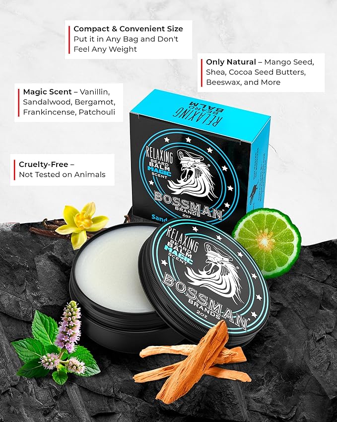 Bossman Jelly Beard Oil for Men & Beard Balm for Men Combo - Magic Scent