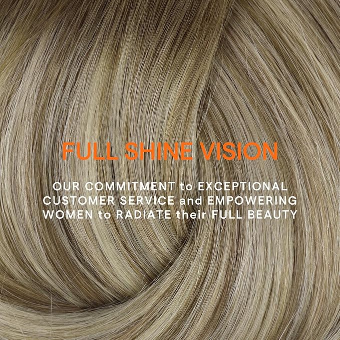 Full Shine 24 Inch Hair Extensions Balayage Clip in Human Hair Extensions Light Brown Ombre Brown With Platinum Blonde Clip in Real Hair Extensions Premium Remy Hair Invisible Clip ins