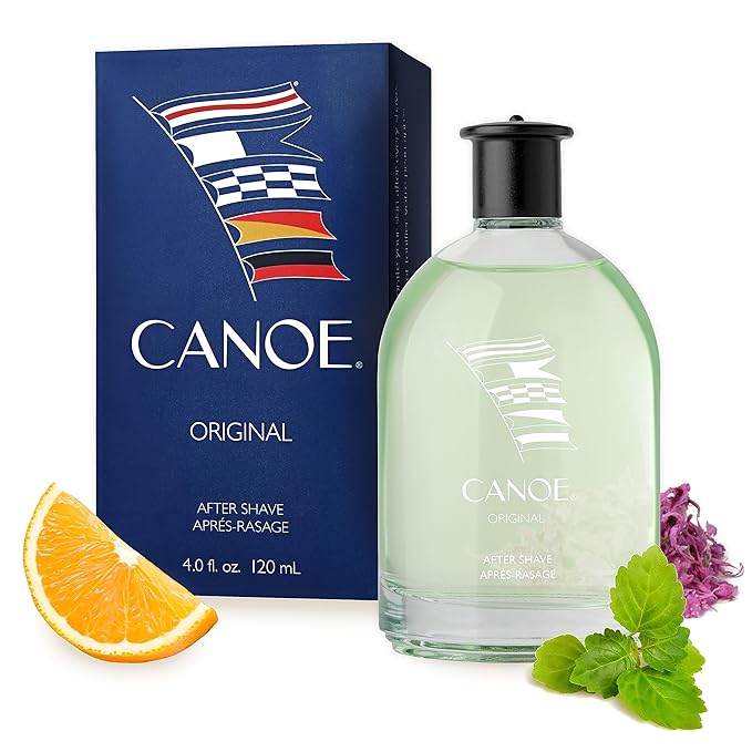 CANOE Aftershave Splash for Men by DANA (4 fl oz) Essence of an Adventurous Lifestyle, Classic Sport Scent