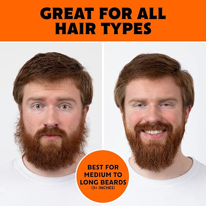 Tame The Wild Pro Beard Grooming Kit for Men - Heated Straightener with 12 Temp Settings, Heat Protector Spray, Soap, Balm, Comb & Travel Case - Gift Set