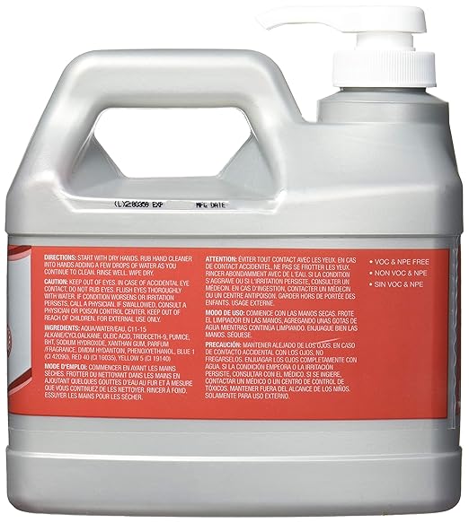 Gojo 2356-04 Cherry Gel Pumice Hand Cleaner, 0.5-gallon