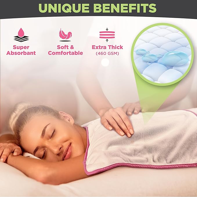 Premium Microfiber Towels - 5 Pack Ideal for Estheticians, Barbers, Salons Extra Thick, High Absorbency, Professional