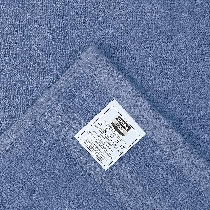 Utopia Towels [288 Pack Premium Wash Cloths Set (12 x 12 Inches) 100% Cotton, Highly Absorbent and Soft Feel Essential Washcloths for Bathroom, Spa, Gym, and Face Towel (Electric Blue)