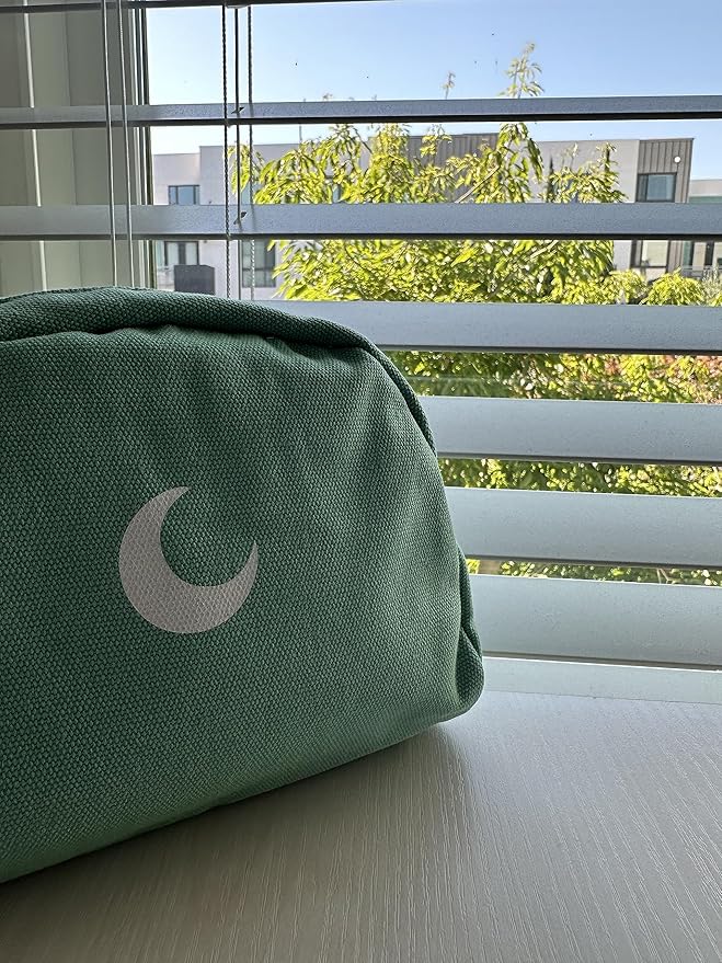 Brando Moon Smell Proof Makeup Bag with Moon - Carbon Neutralizing Fabric - Air Tight Zippers (Green)