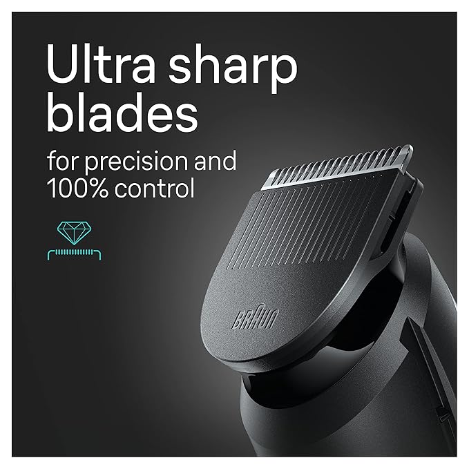 Braun All-In-One Style Kit Series 3 3450, 5-in-1 Trimmer for Men with Beard Trimmer, Ear & Nose Trimmer, Hair Clippers & More, Ultra-Sharp Blade, 40 Length Settings and Washable