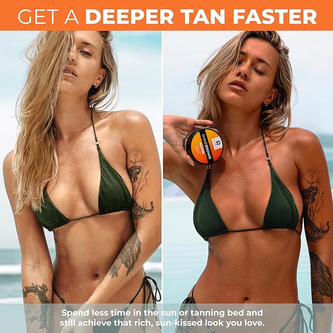 BYROKKO Shine Brown Tan Accelerator Cream 7.1 Fl Oz, Outdoor Sun or Indoor Tanning Oil or Tanning Bed Lotion, Fast Bronzer with Premium Natural Ingredients for Deep, Long-Lasting Glow