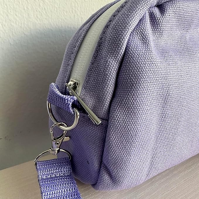 Brando Moon Smell Proof Makeup Bag with Moon - Carbon Neutralizing Fabric - Air Tight Zippers (Purple)