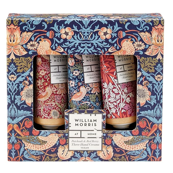 At Home Patchouli & Red Berry Hand Cream Gift Set | Enriched With Shea Butter & Essential Oils | Travel Friendly Sizes | 3 x 30ml